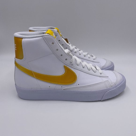 Nike Shoes - Nike Blazer Mid  White / Yellow Womens Shoes